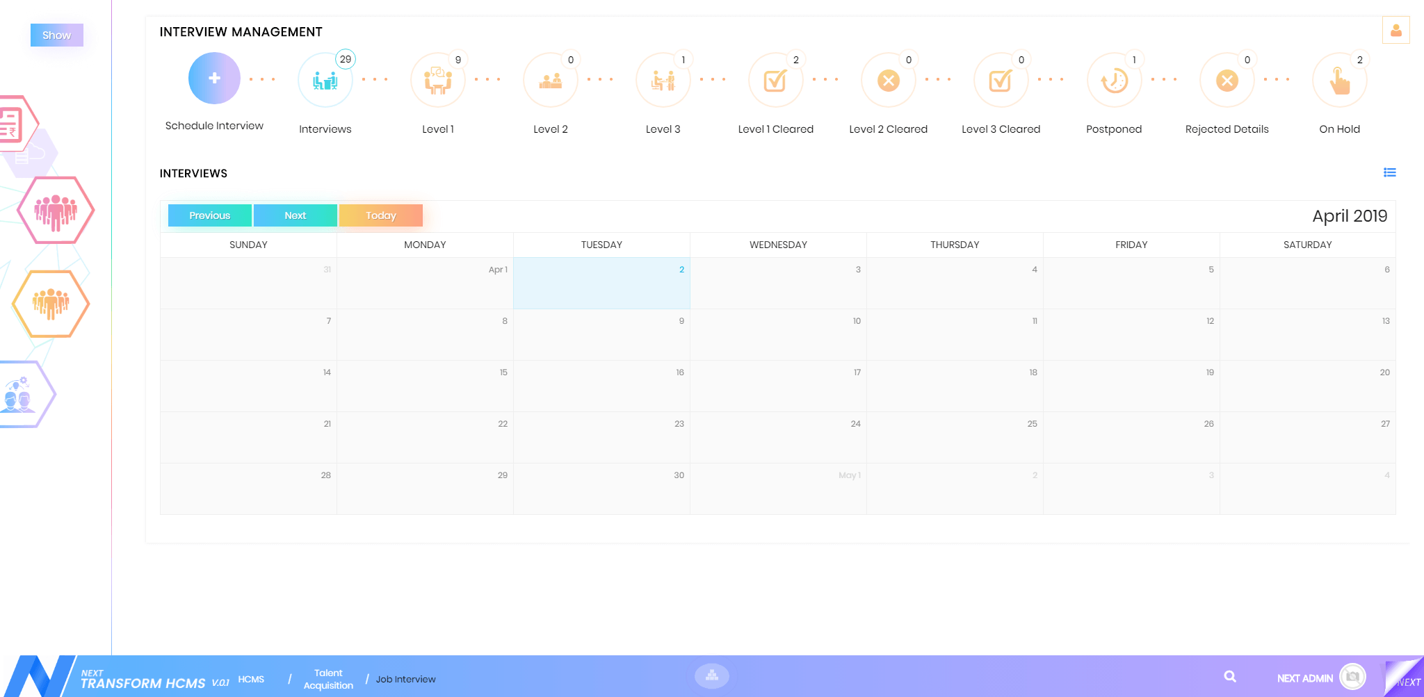 Next Inc - Interview Management